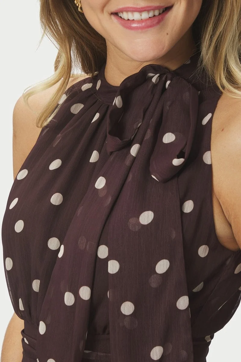 Neo Noir - Marli Big Dot Dress 167758 - 210 - Brown