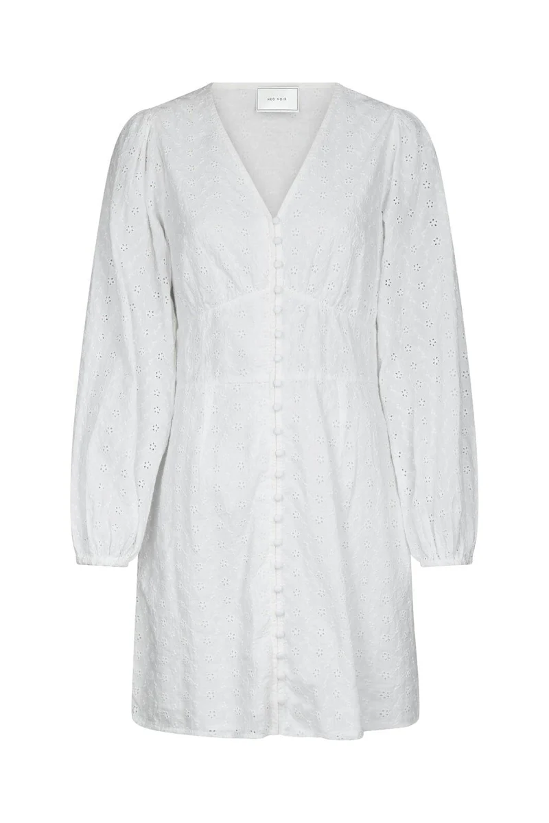Neo Noir - Mabel Embroidery Dress 168428 - 120 - White