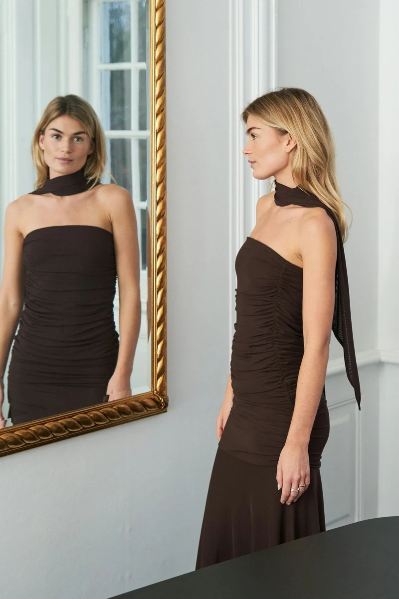 Neo Noir - Misi Mesh Dress 168437 - 210 - Brown