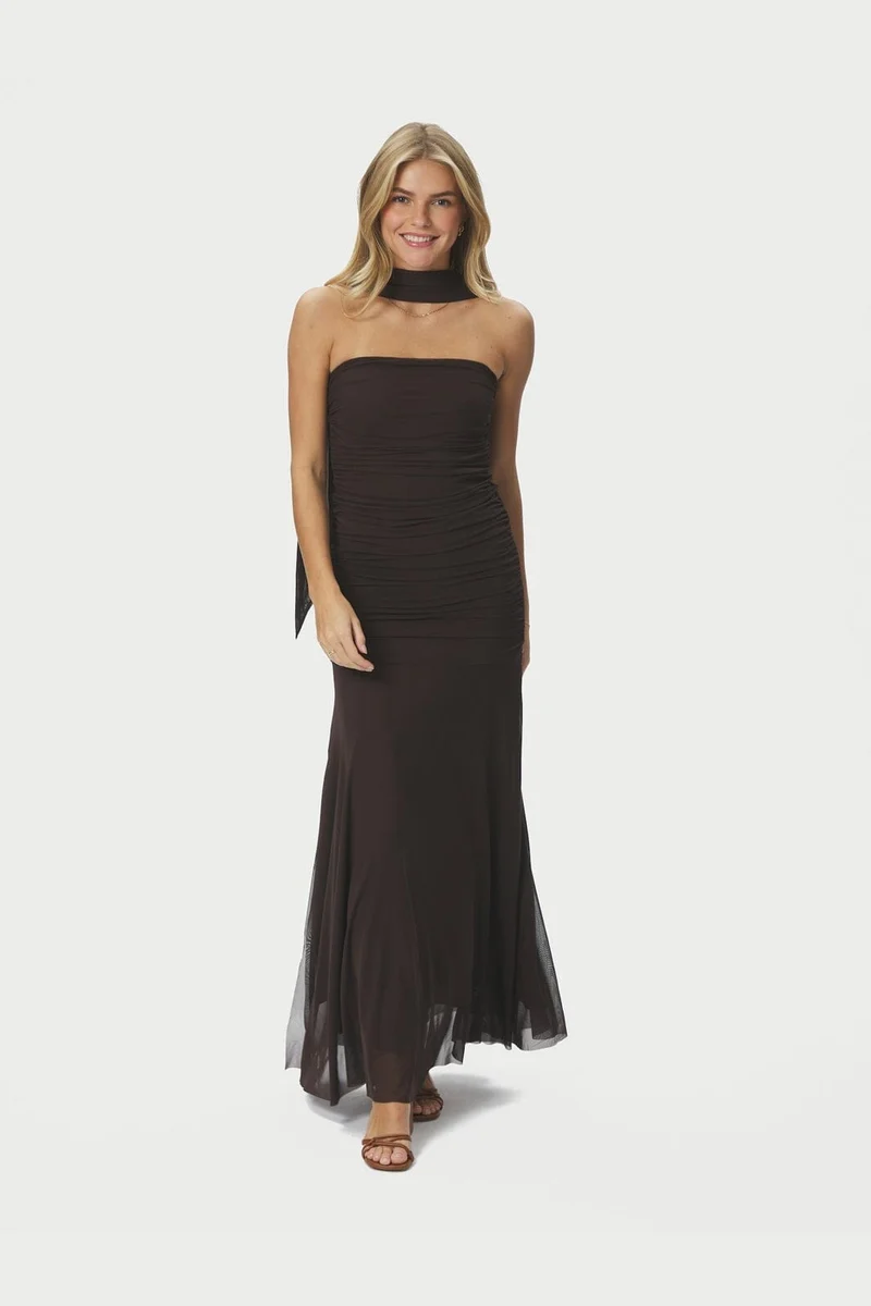 Neo Noir - Misi Mesh Dress 168437 - 210 - Brown