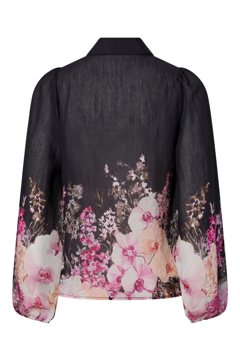 YAS - Yasromantica Ls Shirt - 5102363 Black Romantica Print