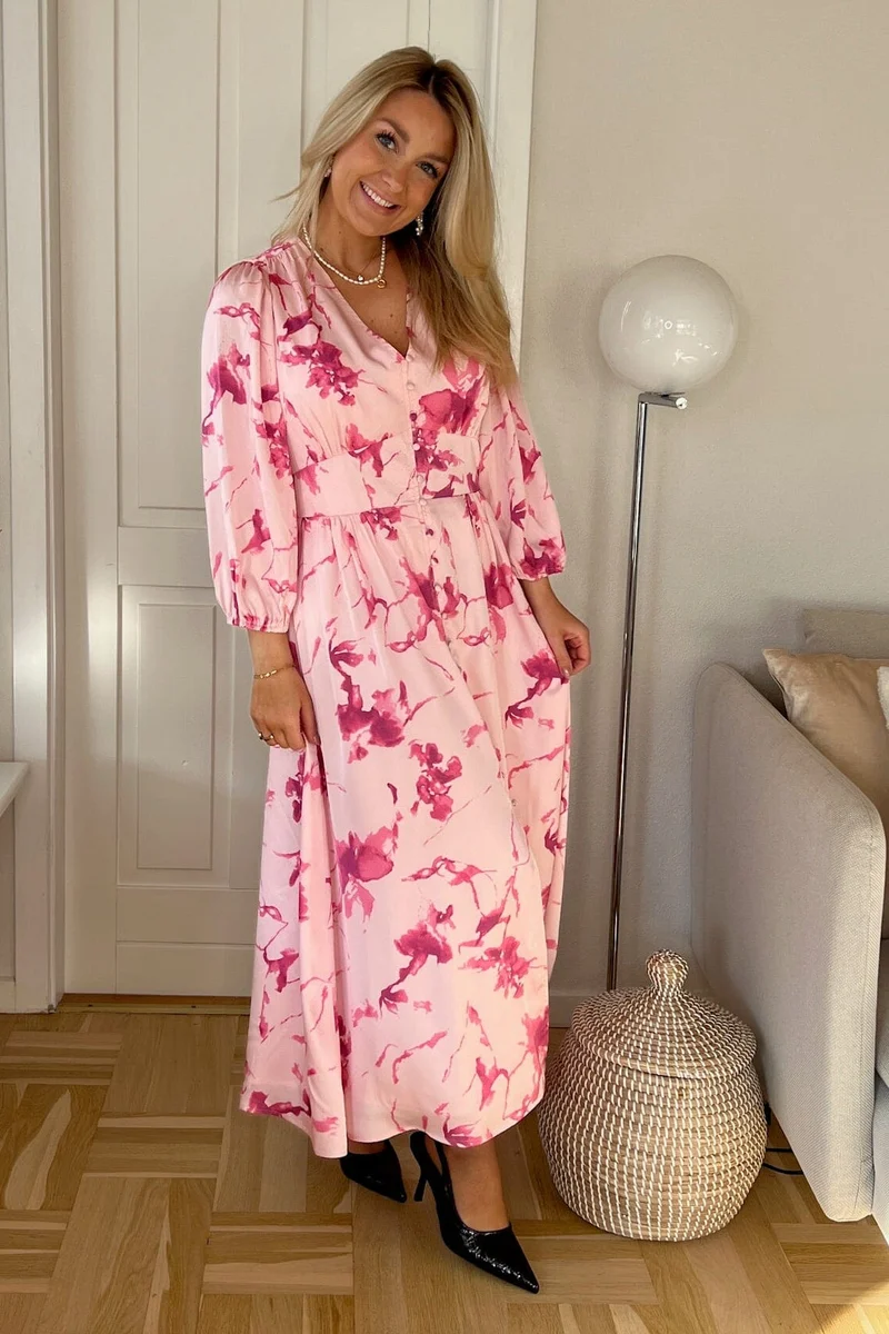 Neo Noir x Molly&My - Olana Fading Flower Dress 169136 - 170 - Pink
