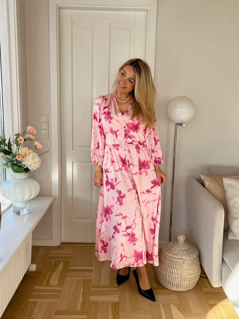 Neo Noir x Molly&My - Olana Fading Flower Dress 169136 - 170 - Pink