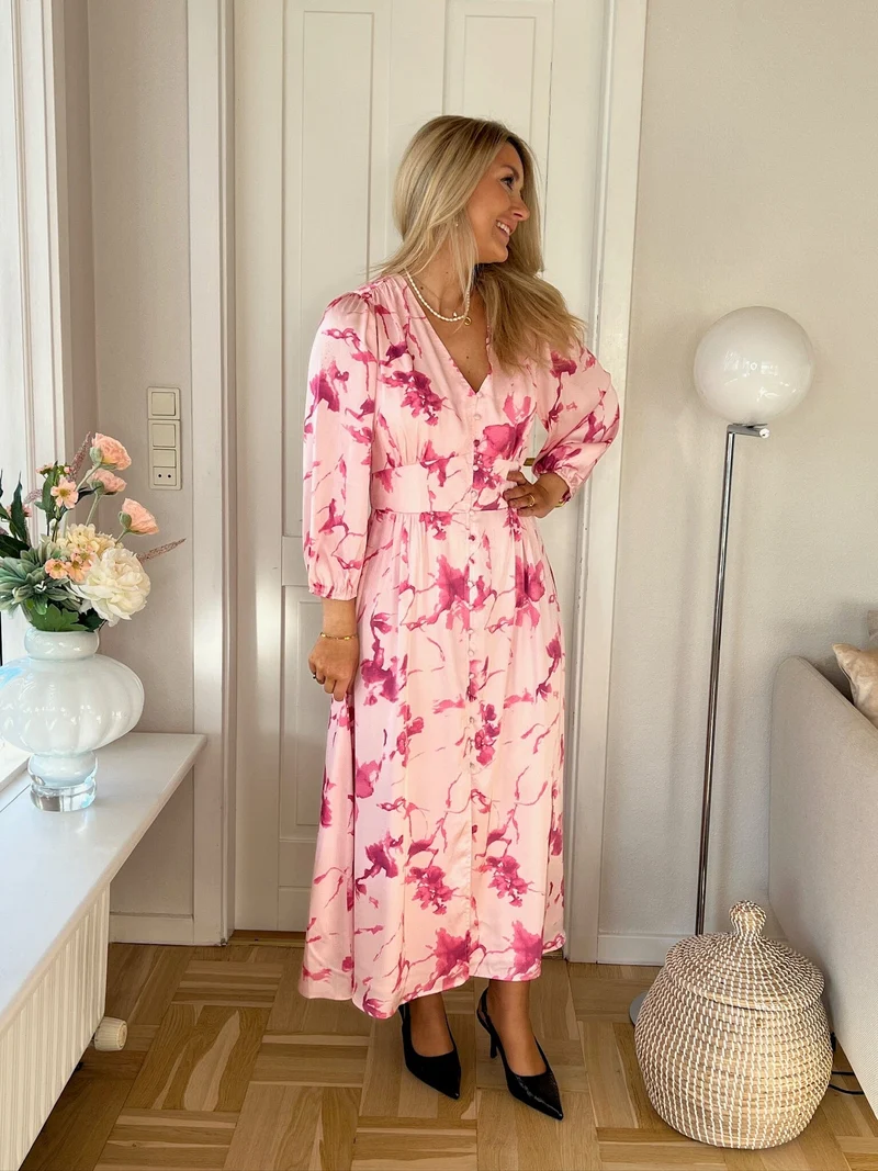 Neo Noir x Molly&My - Olana Fading Flower Dress 169136 - 170 - Pink