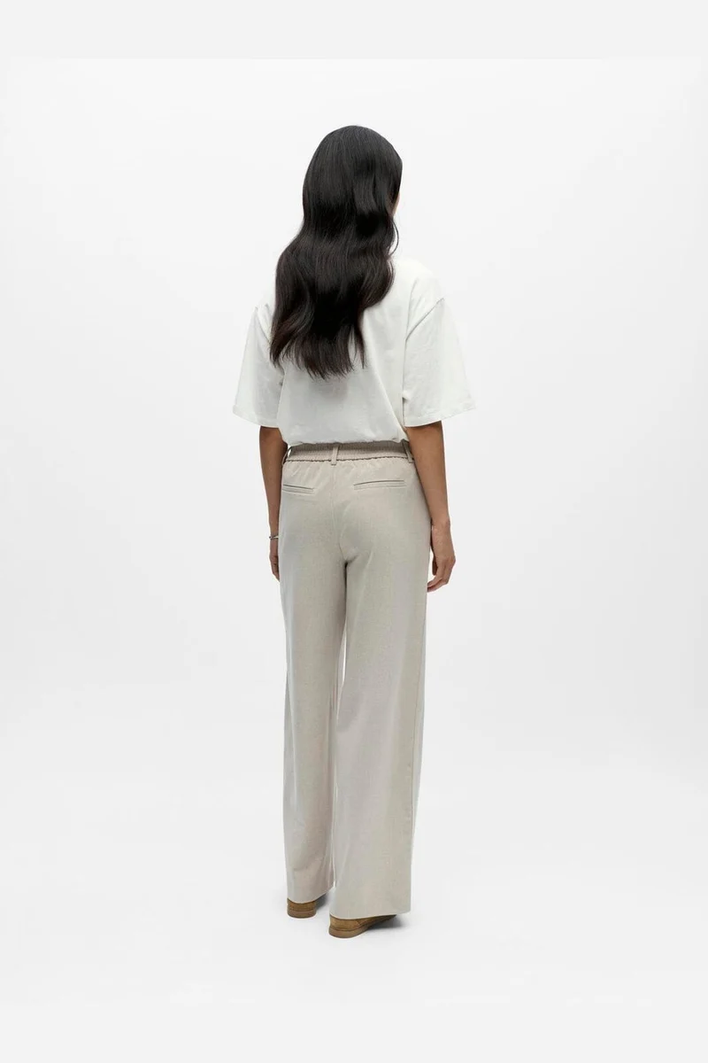 Object - Objlisa Wide Pant - 4932609 Humus Melange