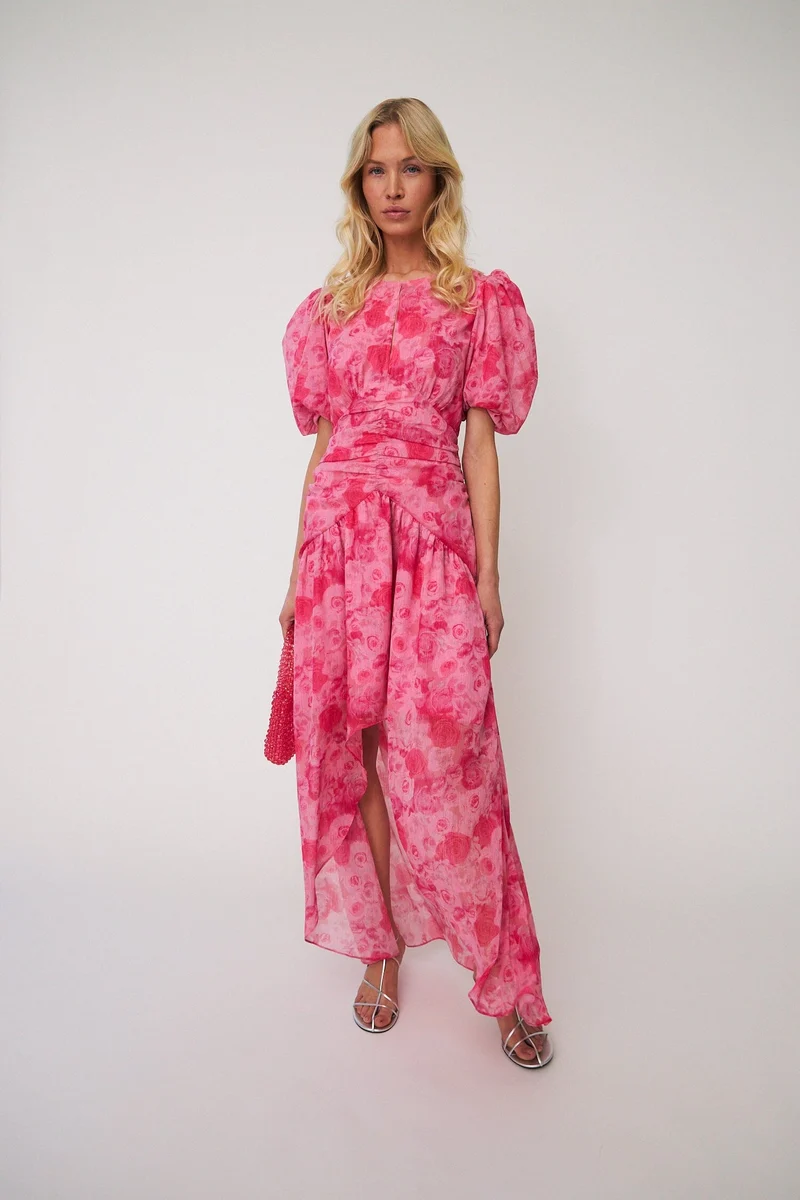 Cras - Elaine Dress C666 - Pink Rosegarden