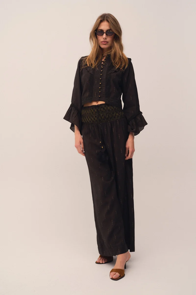 Gossia - Clarigo Harem Pants G2885 - Black Mix