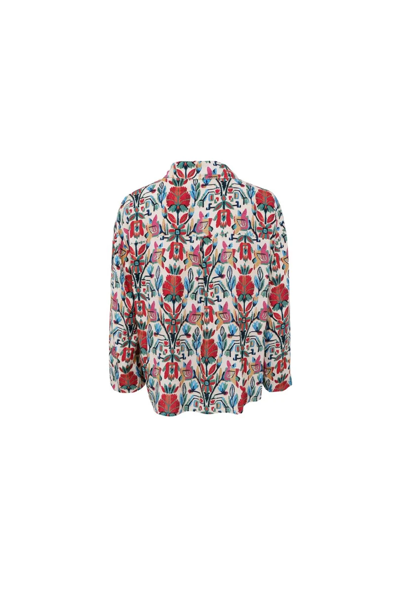 Black Colour - Bcpanama Shirt 41085 - Botanic Red