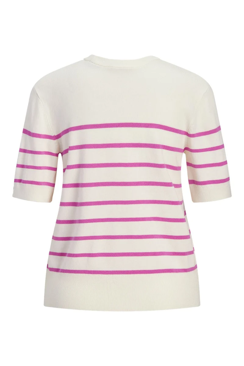 Jjxx - Jxlayla Comfy Ss Knit - 4948165 Vanilla Ice /Fiji Flower