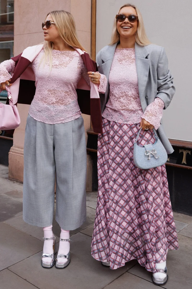 Cras x Olivia & Alice - Odelle Skirt C728 - Pink Check