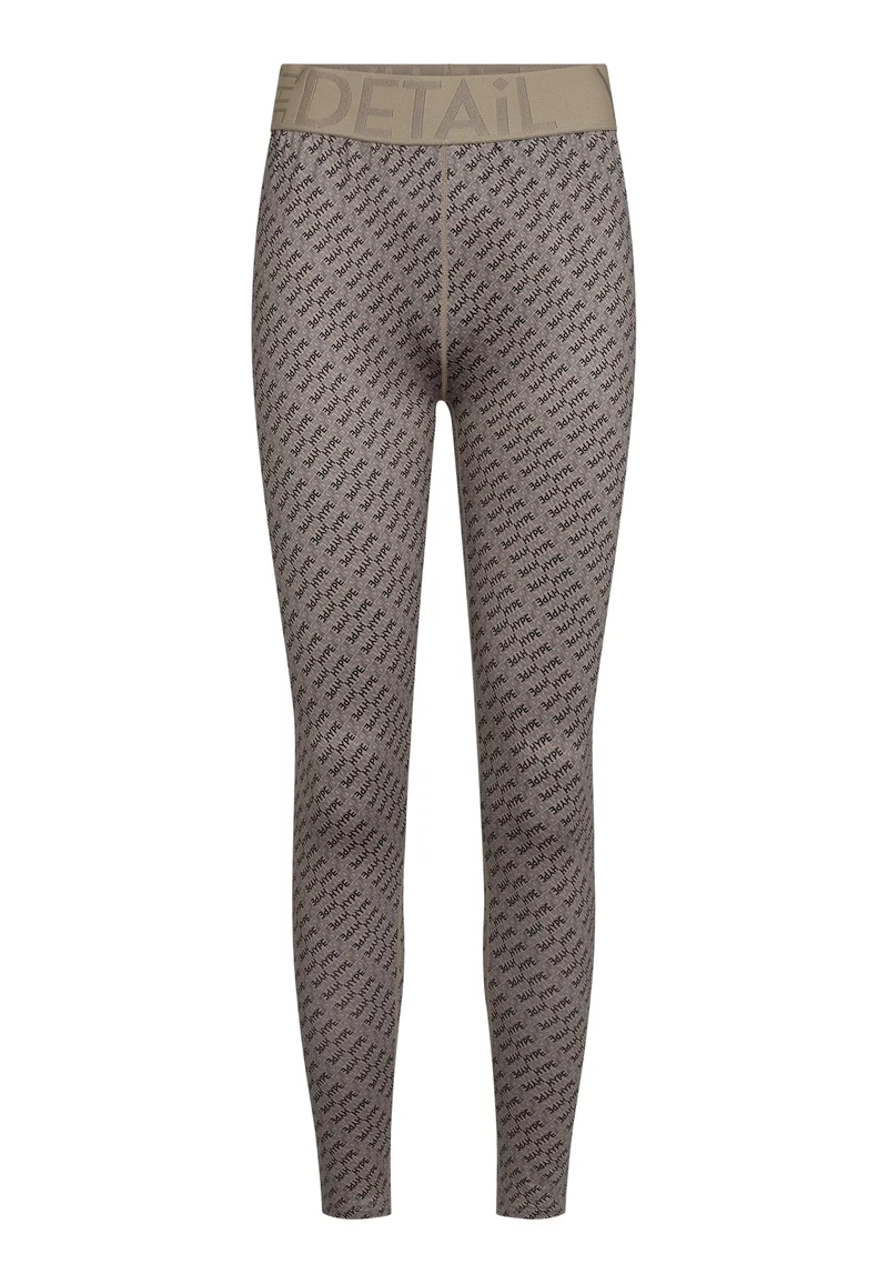 Hype The Detail - Printed Legging. - 39 Beige