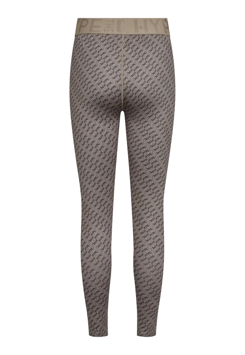 Hype The Detail - Printed Legging. - 39 Beige