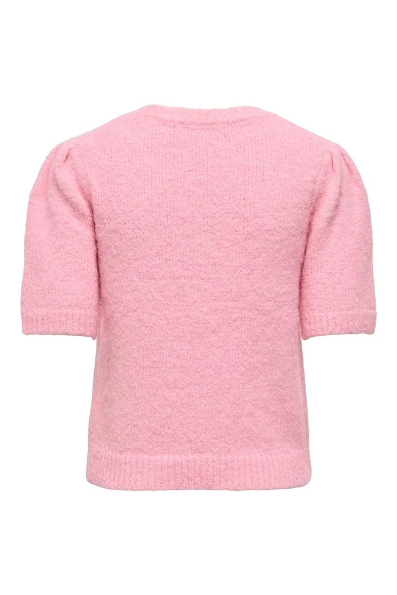 Only - Onlzaggie Ss Flower O-Neck Cc Knt - 5069000 Candy Pink Flower/Mel
