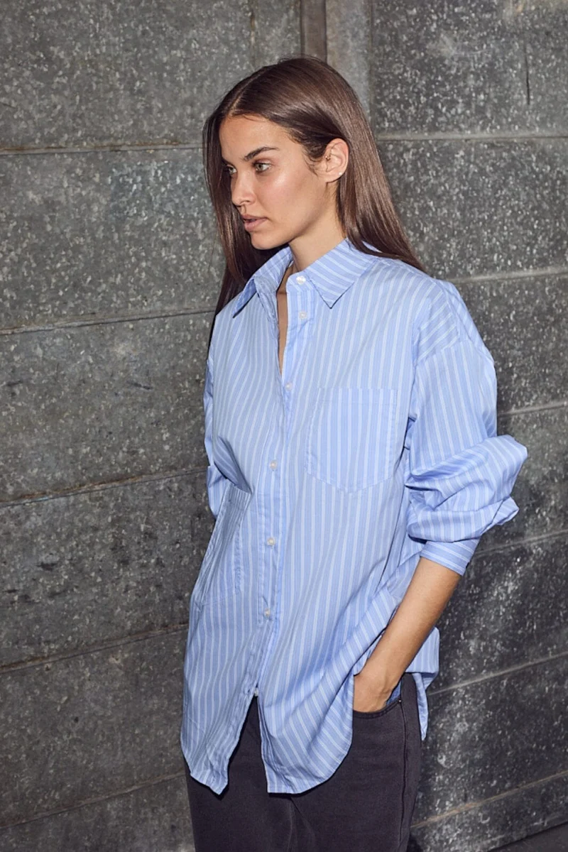 Haute L'Amitié - Pocket Stripe Shirt HL10259 - Blue