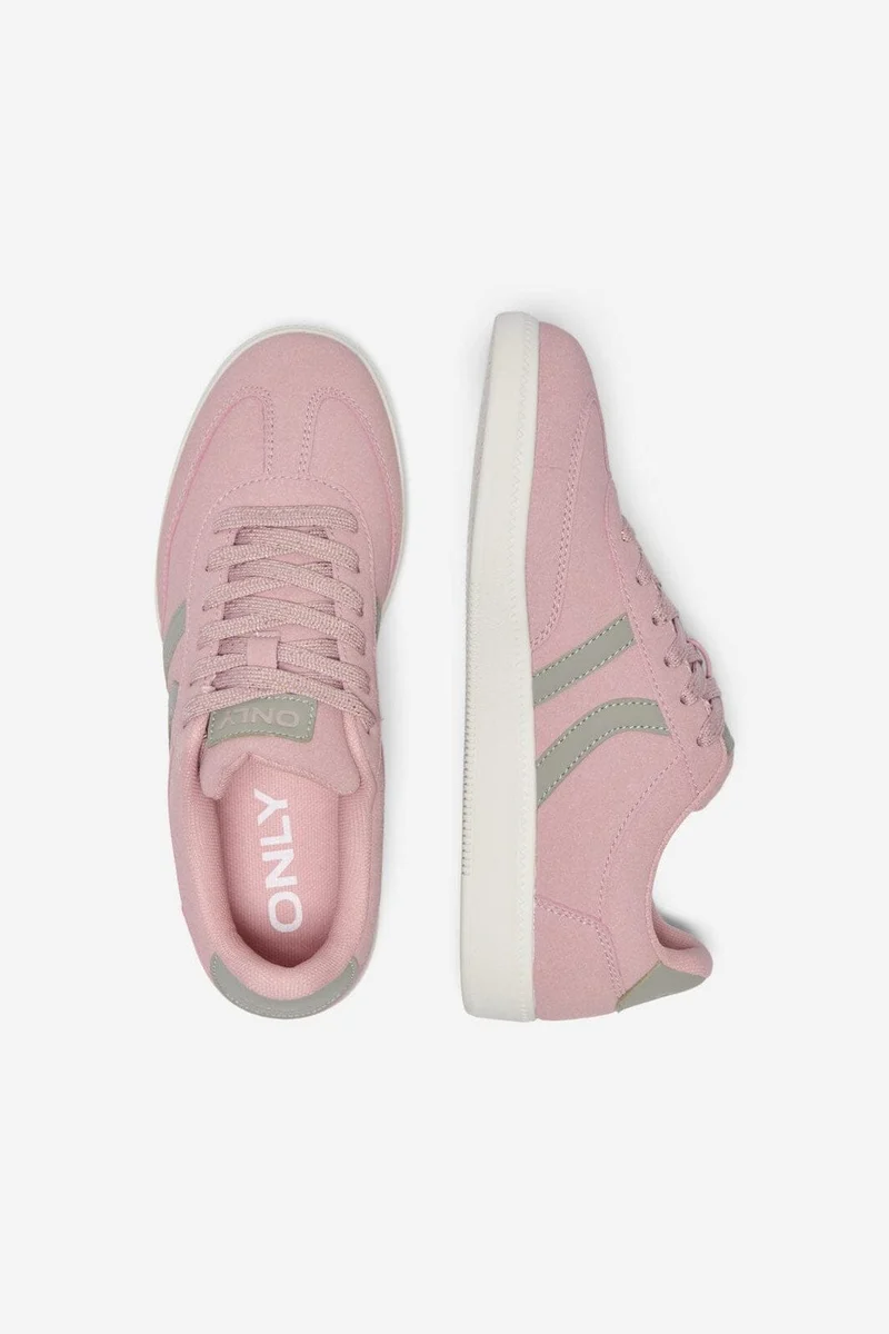 Only - Onllydie Pu Sneaker - 4985078 Misty Rose W Silver Sage & White Outsole
