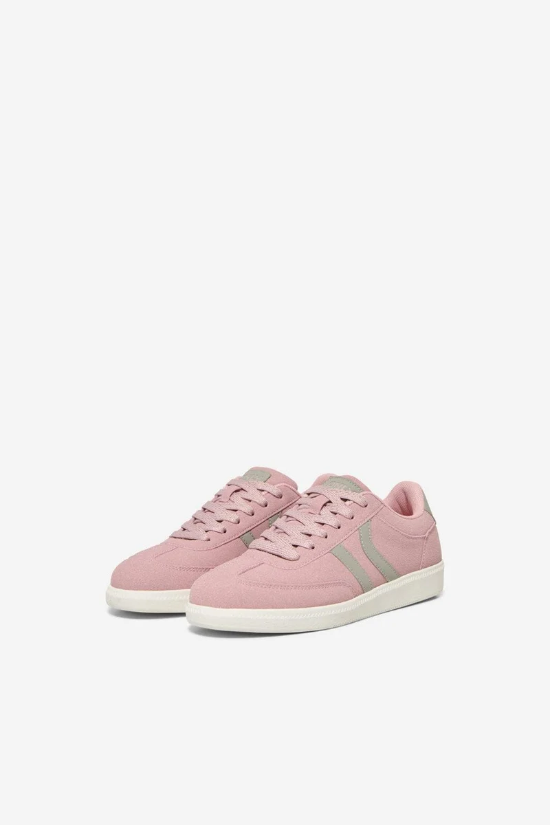 Only - Onllydie Pu Sneaker - 4985078 Misty Rose W Silver Sage & White Outsole