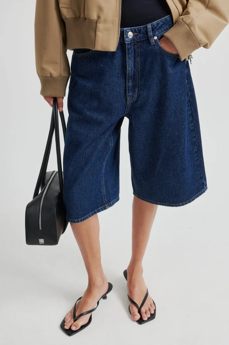 Second Female - Columbo Denim Shorts 60429 - 5998 Dark blue denim