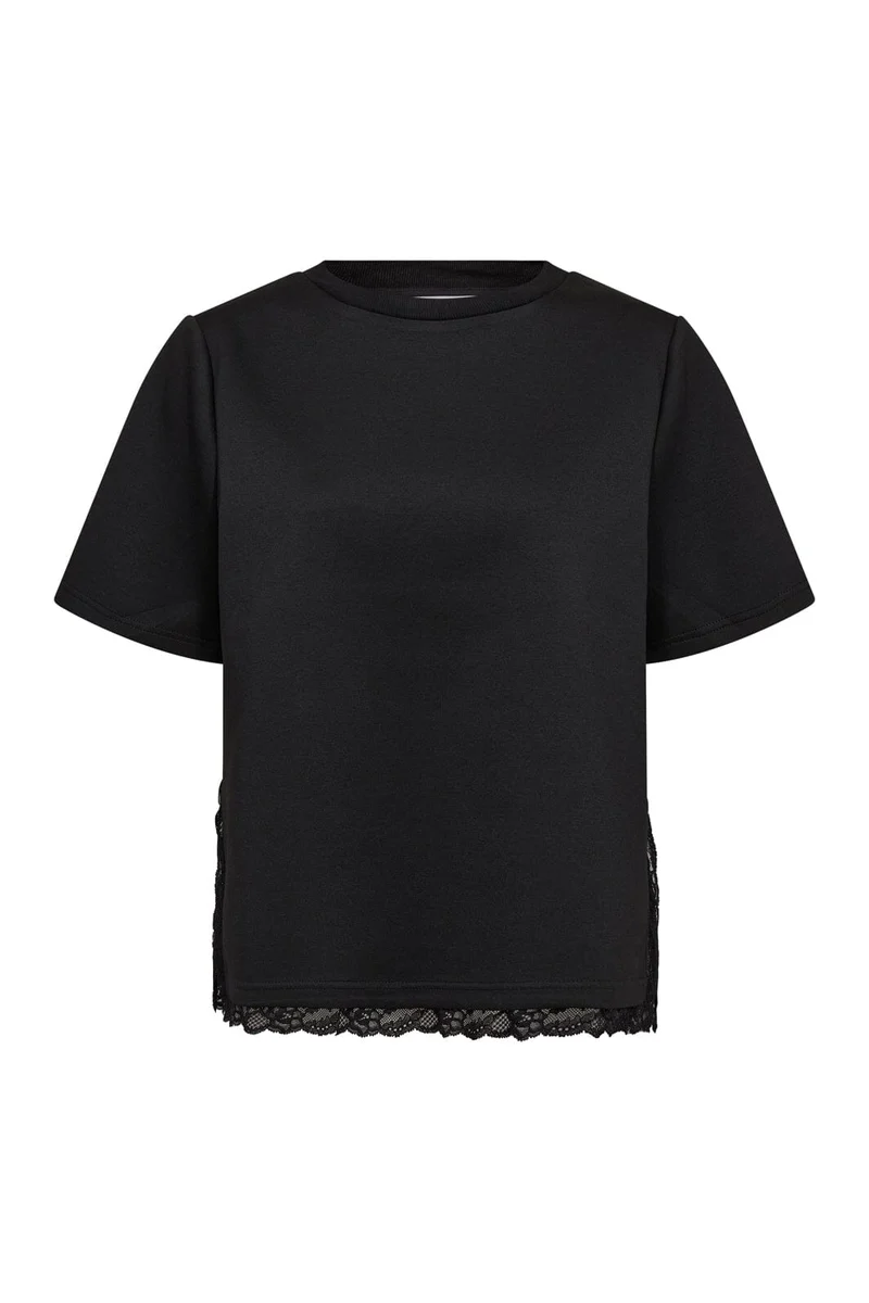 Co´Couture - Evicc Lace Tee 43031 - 96 - Black