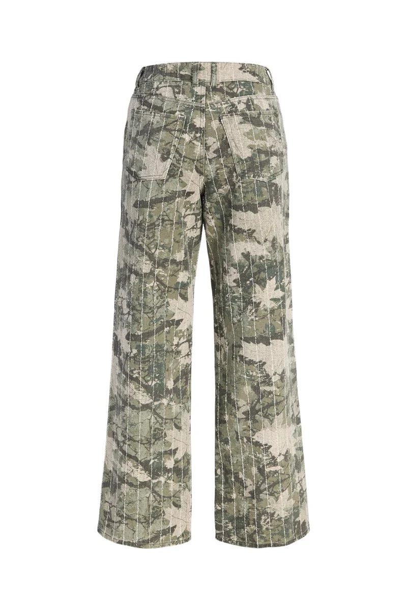 Jjxx - Jxzoe Sille Wide Pants Ln - 5133188 Dusky Green Forrest