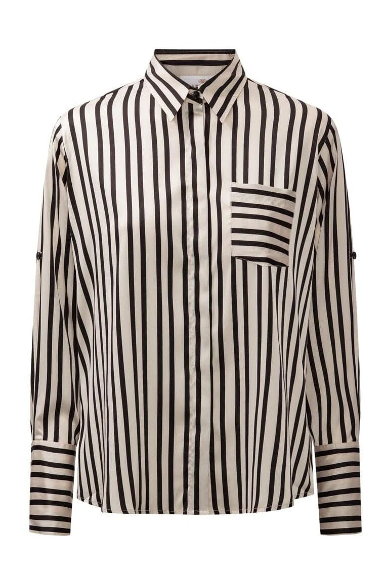 Karmamia - Mason Shirt 2353 - Black Stripe