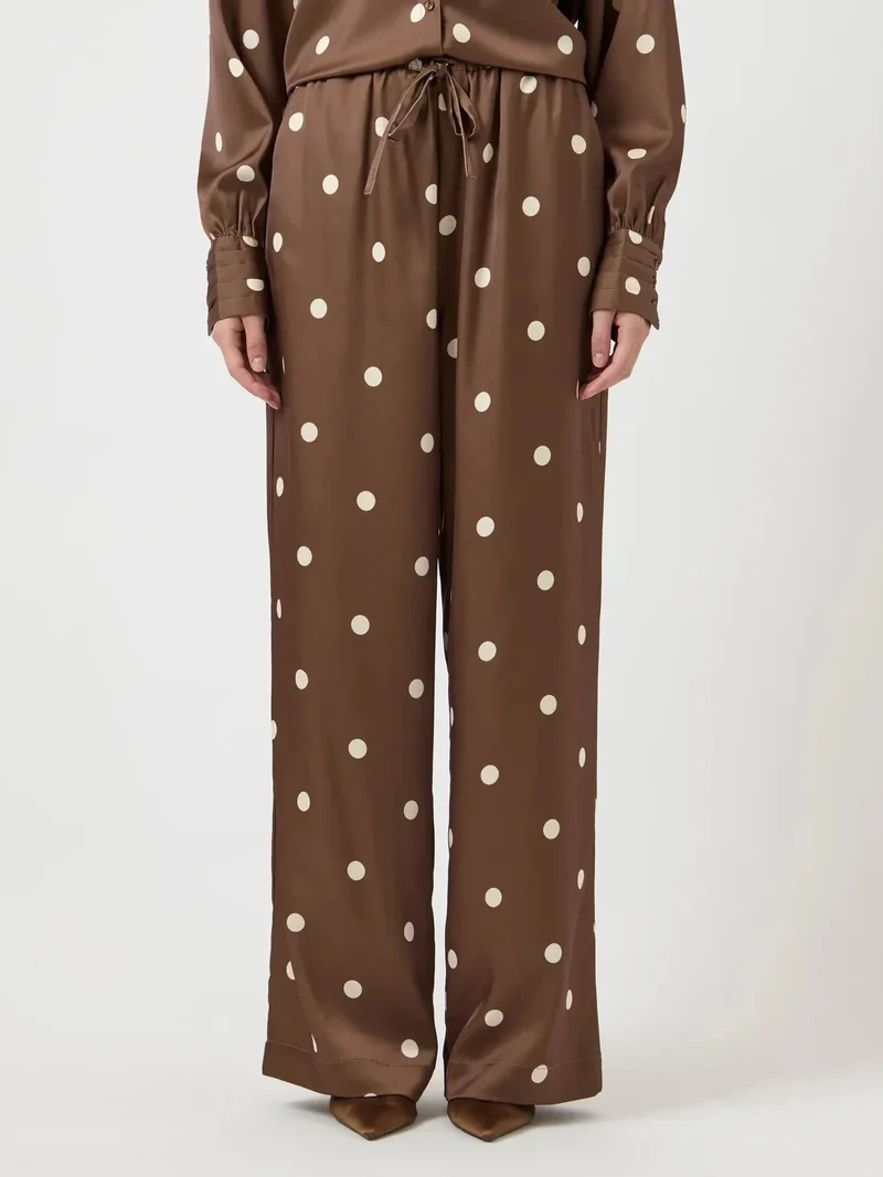 YAS - Yaspella Pant - 5084732 Pinecone Ecru Dots