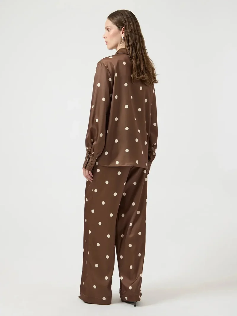 YAS - Yaspella Pant - 5084732 Pinecone Ecru Dots