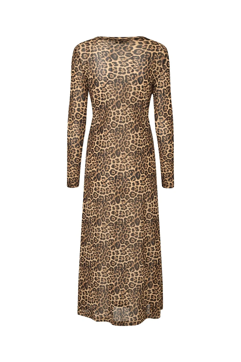 Lollys Laundry - Loganll Maxi Dress Ls - 72 Leopard Print