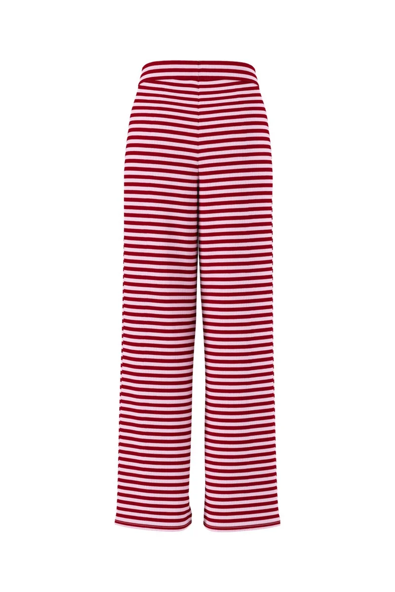 Pieces - Pclaya Wide Pants - 5042474 Goji Berry Pink Tulle