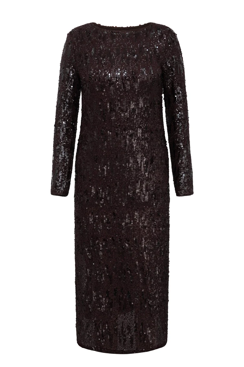 A-View - Valerie Dress AV7010 - 194 - Dark Brown