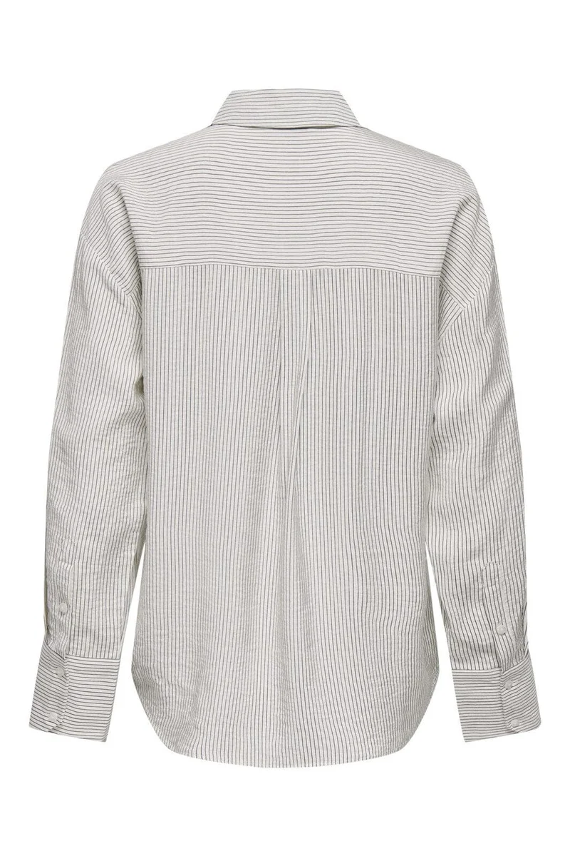 JDY - Jdybarlie Life L/S Shirt Dia - 4905940 Cloud Dancer Black