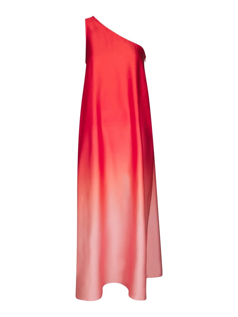 Valentin Studio - Ombre One Shoulder Dress 167605 - 160 - Red