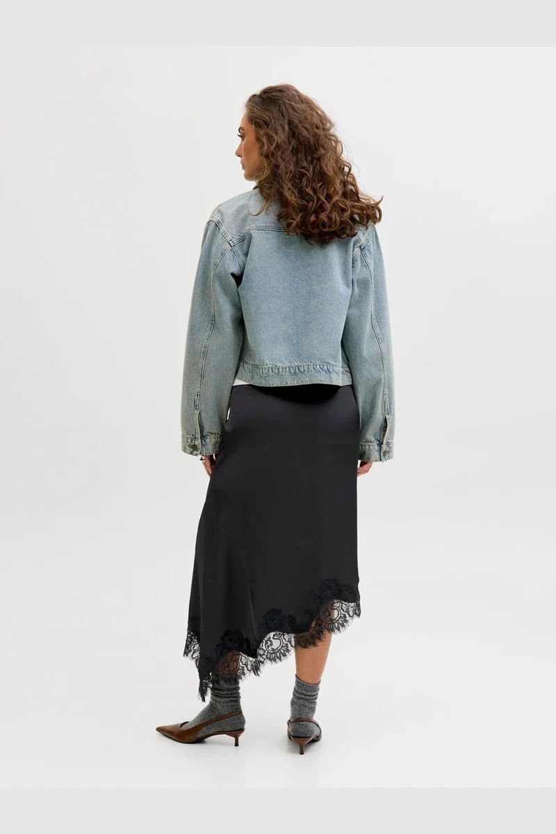 Jjxx - Jxvima Satin Asymmetric Skirt Ln - 5089448 Black