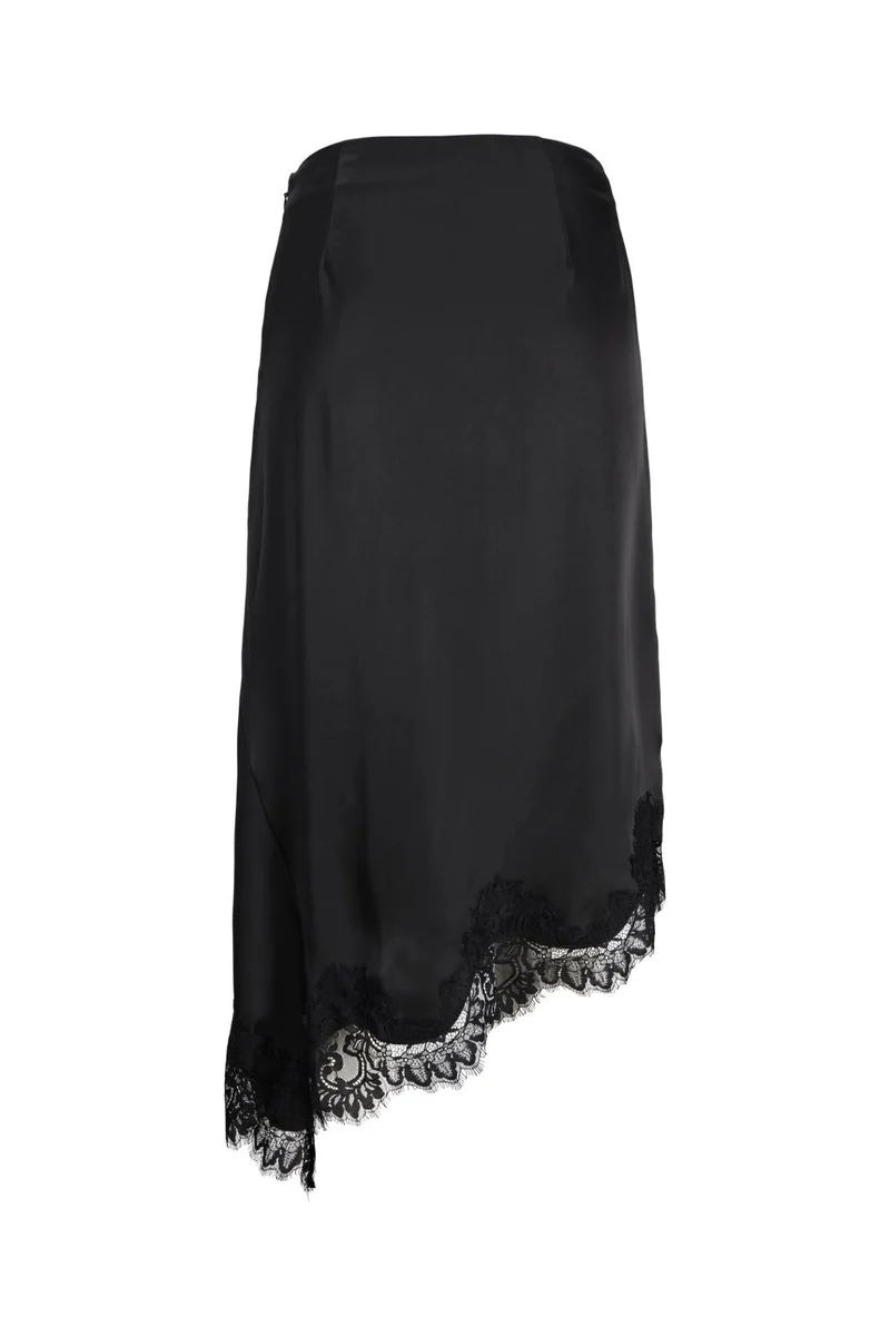 Jjxx - Jxvima Satin Asymmetric Skirt Ln - 5089448 Black