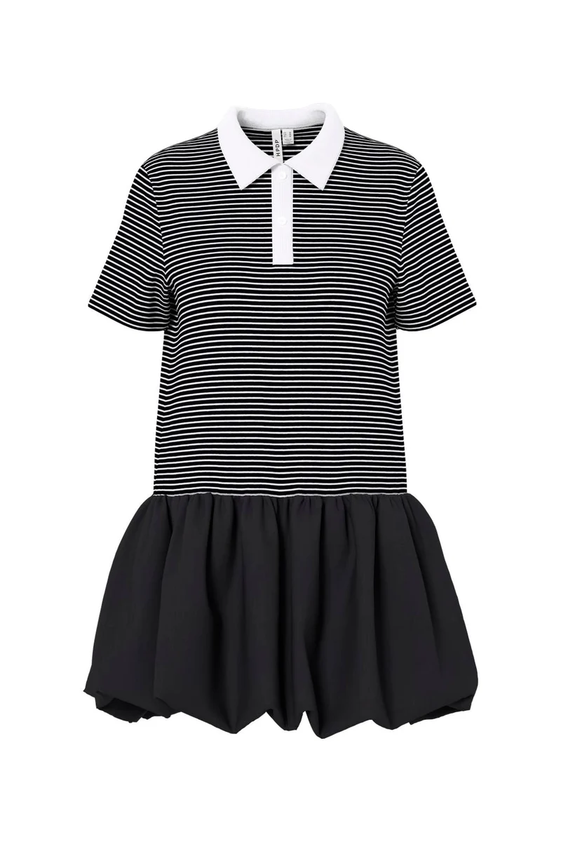 Hypedrop - Hdyuna Ss Polo Balloon Dress 32000587 - 5140141 - Black