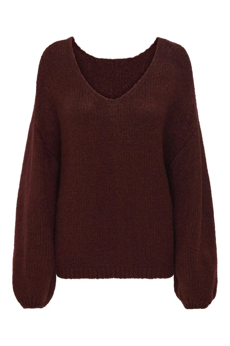 JDY - Jdydinea L/S Reversible Pullov. Knt - 4815826 Cabernet