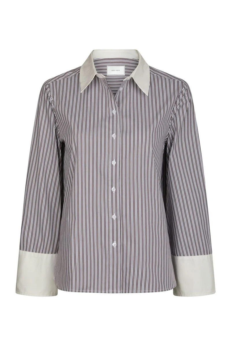 Neo Noir - Dranila Stripe Shirt 165982 - 210 - Brown