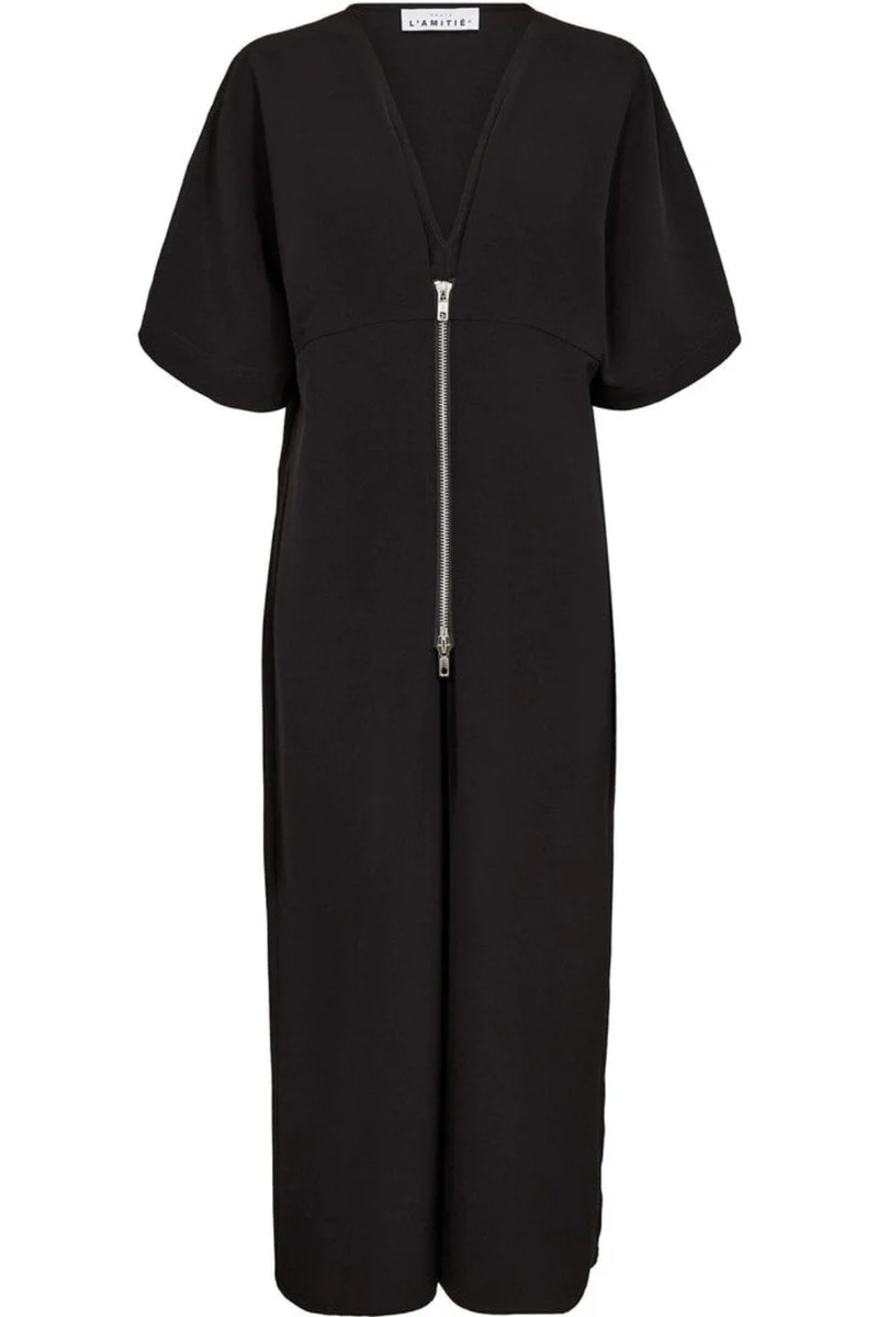 Haute L'Amitié - Satari Zip V Dress HL10512 - Black
