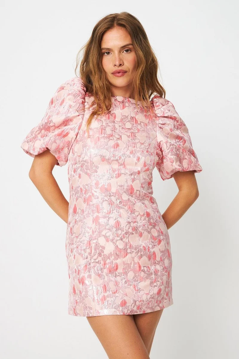 Cras - Chrissy Dress C601 - 4050 - 4050 Metallic Pink