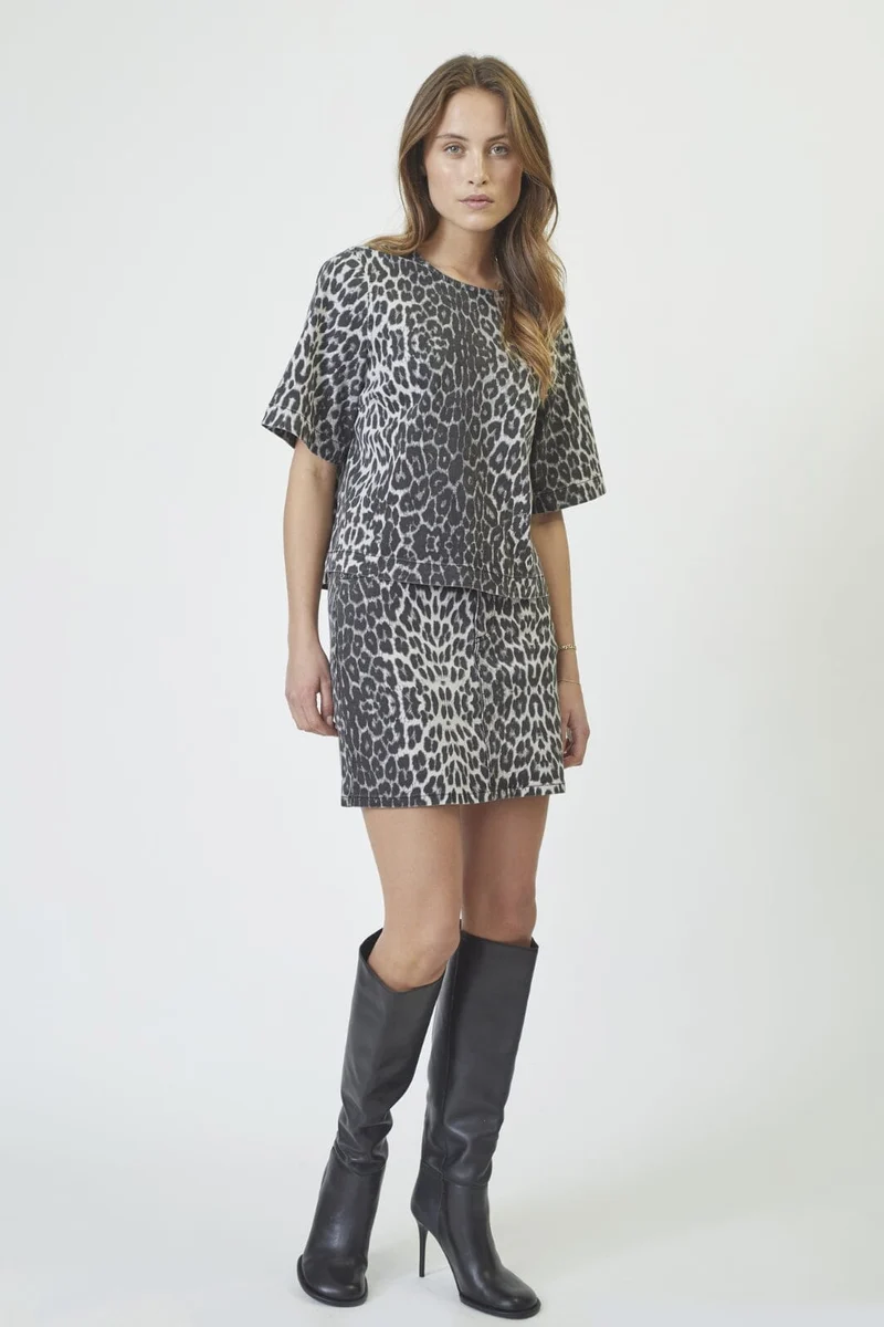 Co´Couture - Leocc Denim Skirt 34197 - 140 - Dark Grey