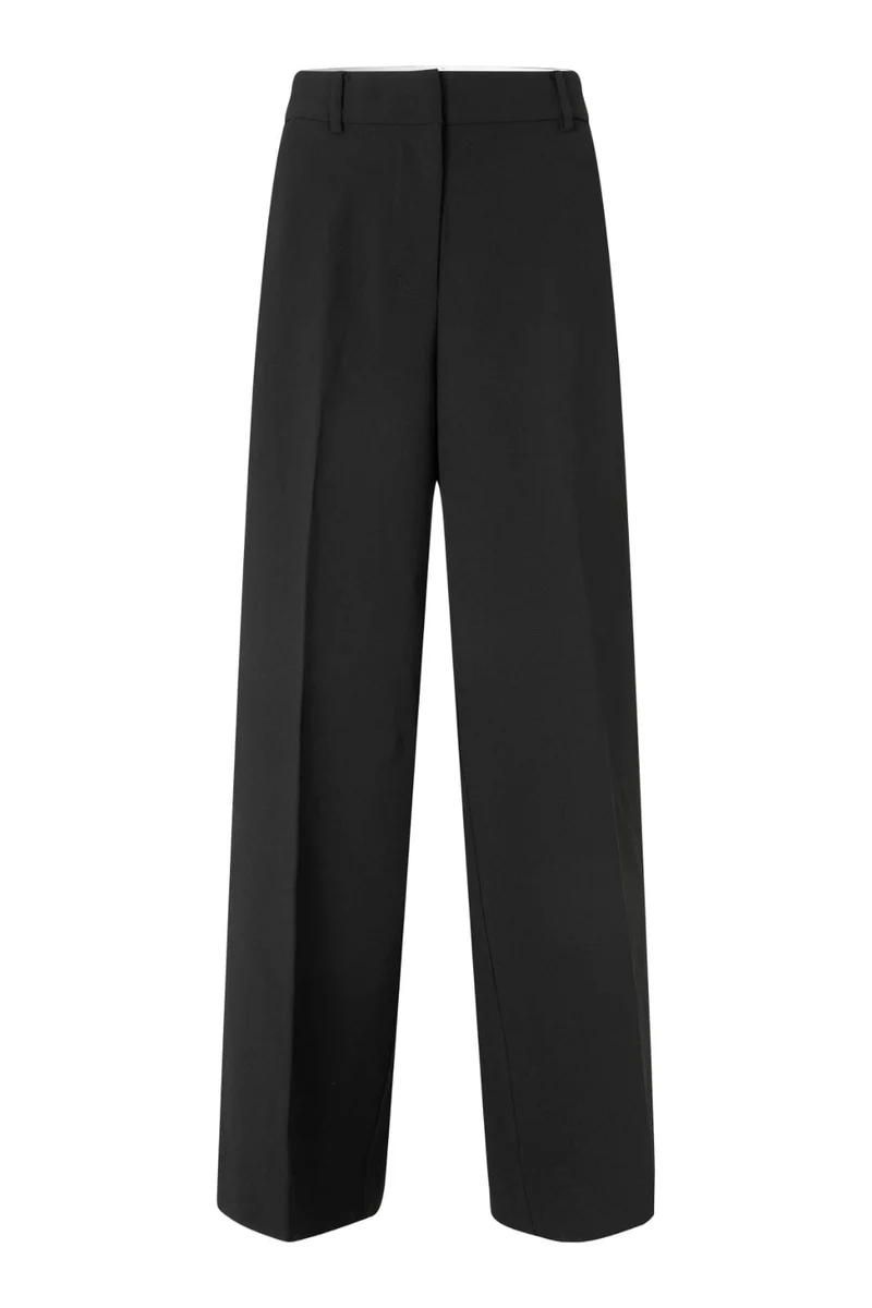 Second Female - Fique Straight Trousers 59024 - 8001 Black