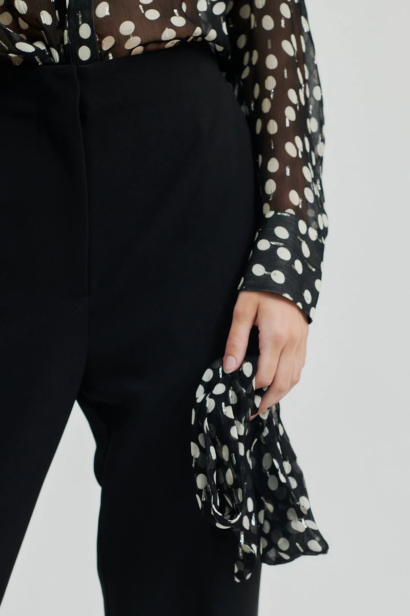 Second Female - Fique Straight Trousers 59024 - 8001 Black