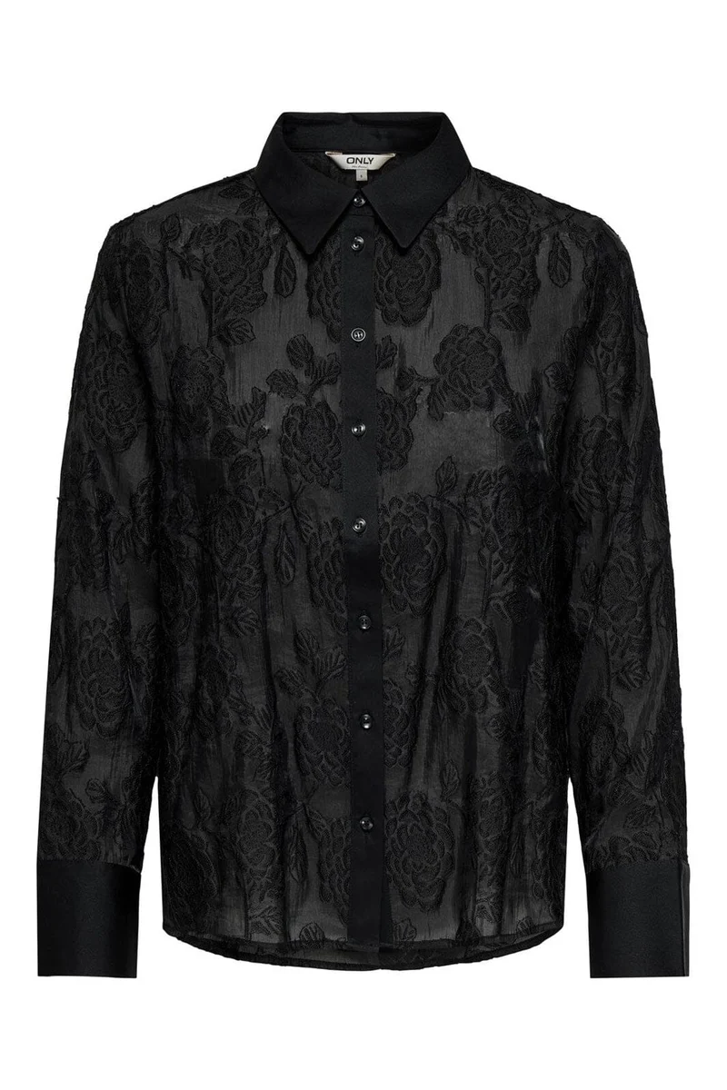 Only - Onlava Ls Shirt - 4824226 Black