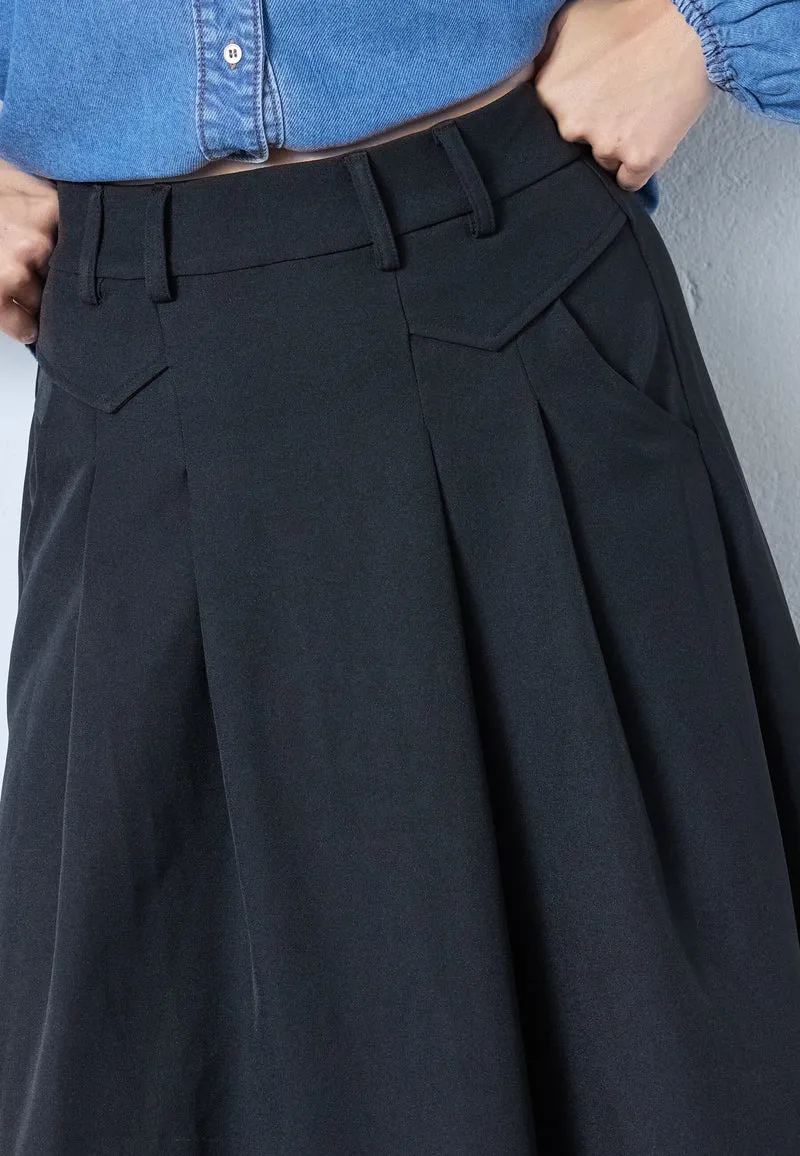 Co´Couture - Lunacc Pocket Pleat Skirt 34222 - 96 - Black