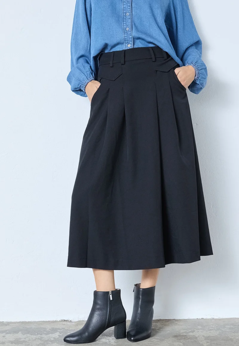 Co´Couture - Lunacc Pocket Pleat Skirt 34222 - 96 - Black