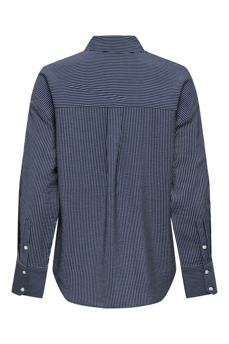 JDY - Jdybarlie Life L/S Shirt Dia - 4905941 Navy Blazer Cloud Dancer