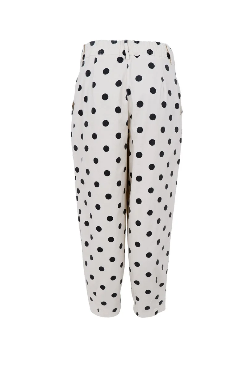 Black Colour - Bcellie Barrel Pant 41092 - White Dot