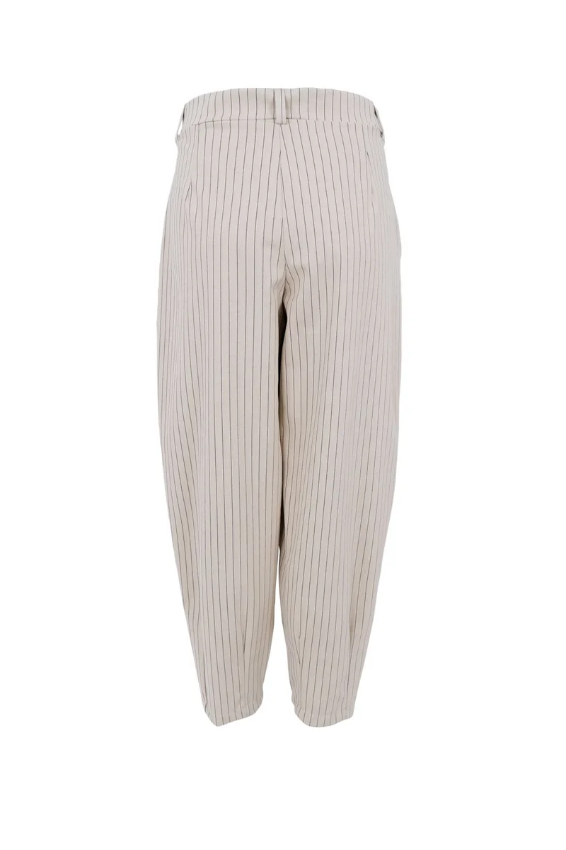 Black Colour - Bcmilano Barrel Pant 41109 - Kit Stripe