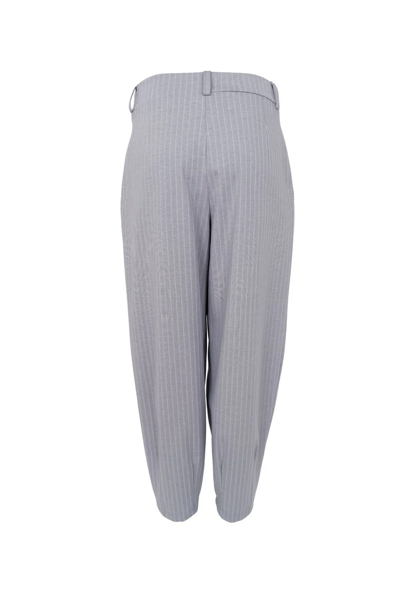 Black Colour - Bcmilano Barrel Pant 41109 - Grey Stripe