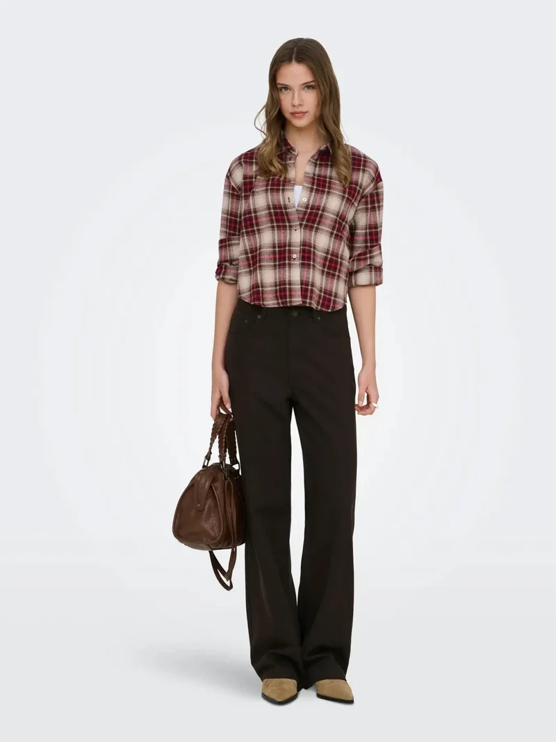 Only - Onljuicy-Soft Wide Pant - 5003385 Black Coffee