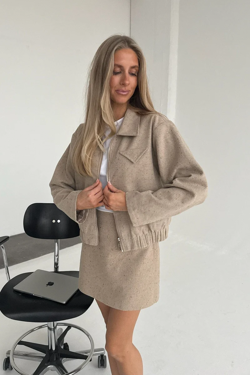 BYIC - Sarahic Mini Skirt A23755 - Beige Melange